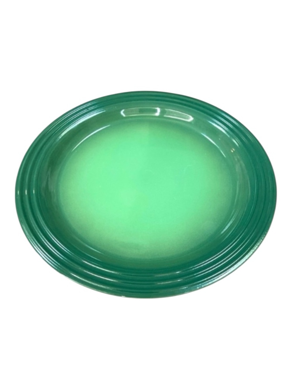 Le Creuset Dinner Plate 10-1/2"  27cm Bamboo Green, New Second Choix